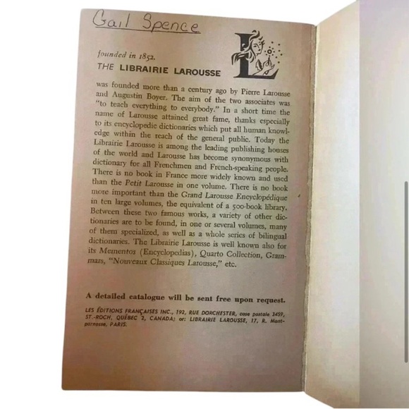 Larousse’s French•English >> English•French Dictionary published in 1955 - Picture 5 of 5